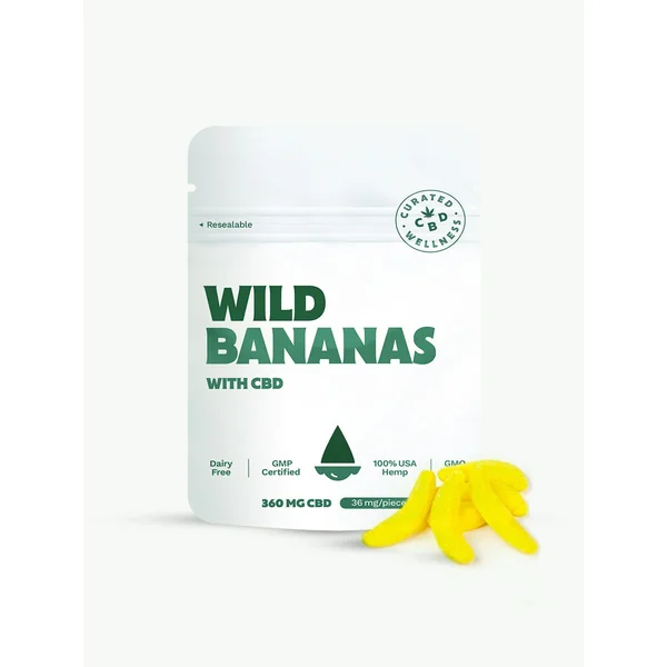 Wild Bananas 36mg CBD Gummy | 10 Pieces | 360mg CBD