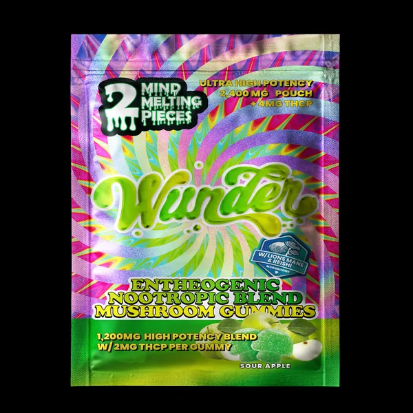 Wunder Mushroom Gummies 1200mg 2ct SAMPLE (SINGLE) - Image 4