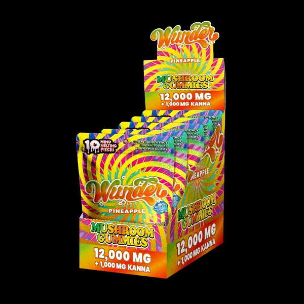 Wunder Ultra High Potency Entheogenic Mushroom Gummies 12000mg 10ct (5/Pack) [DROPSHIP] - Image 2
