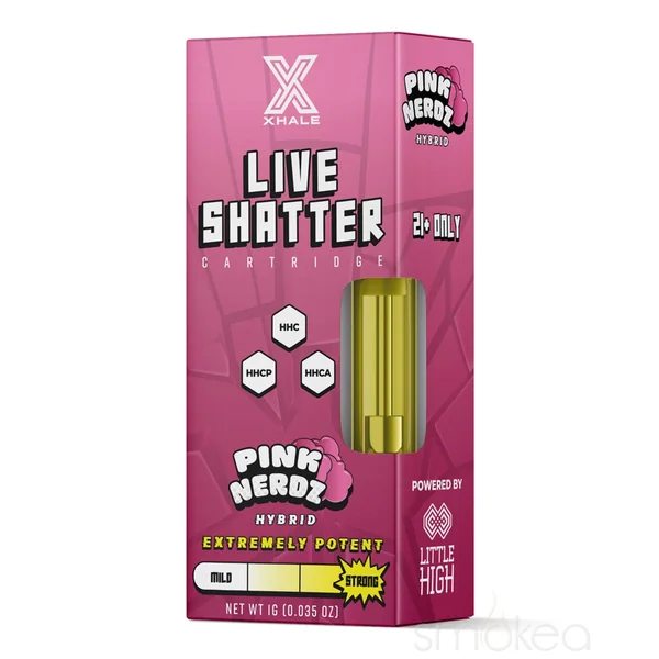 Xhale 1g HHC Live Shatter Cartridge - Pink Nerdz