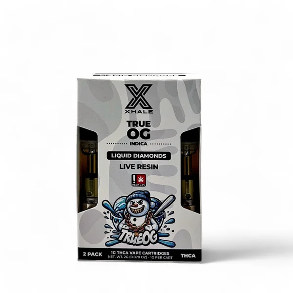 Xhale Liquid Diamonds Live Resin 1G THCA Cartridge 2pk Case - Image 2