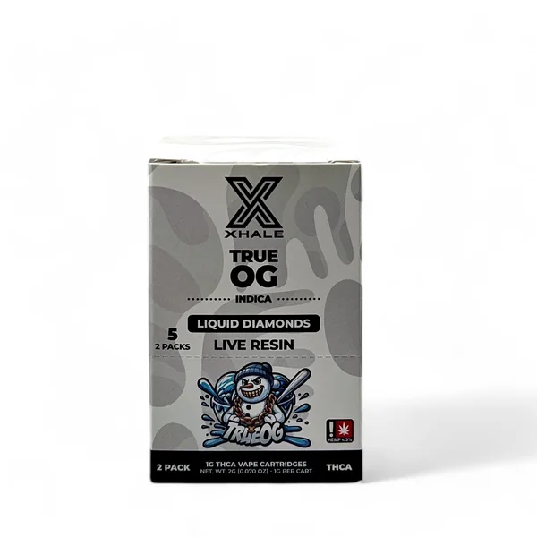 Xhale Liquid Diamonds Live Resin 1G THCA Cartridge 2pk Case - Image 3