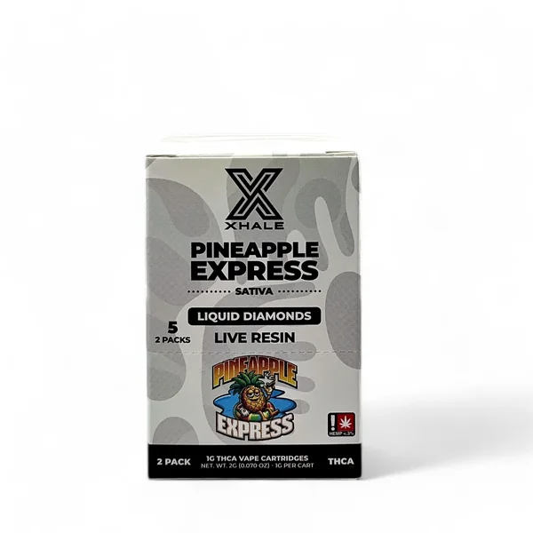 Xhale Liquid Diamonds Live Resin 1G THCA Cartridge 2pk Case - Image 6