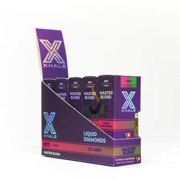 Xhale Liquid Diamonds Master Blend THCA x Px9 1G Cartridge Case - Image 5