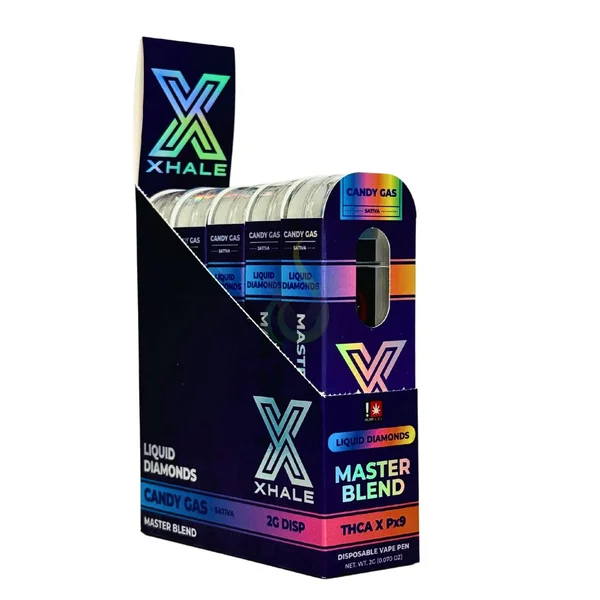 Xhale Liquid Diamonds Master Blend THCA X Px9 2G Disposable Vape Case - Image 3
