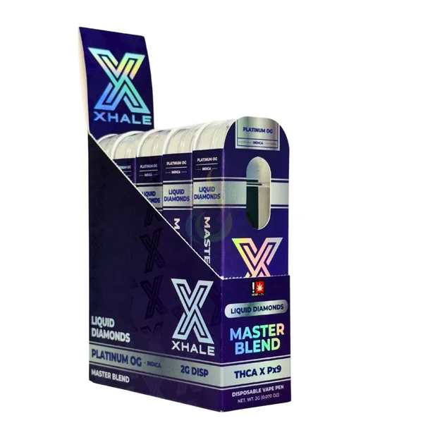 Xhale Liquid Diamonds Master Blend THCA X Px9 2G Disposable Vape Case - Image 5
