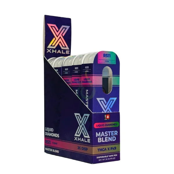 Xhale Liquid Diamonds Master Blend THCA X Px9 2G Disposable Vape Case - Image 6