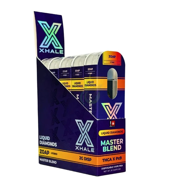 Xhale Liquid Diamonds Master Blend THCA X Px9 2G Disposable Vape Case - Image 8
