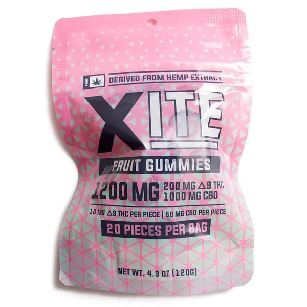 Xite Delta 9 / CBD Fruit gummies - 10mg:50mg - 20ct