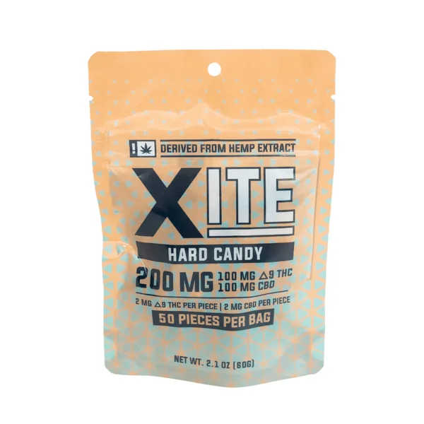 Xite Delta 9 / CBD Hard Candies - 2mg:2mg - 50ct