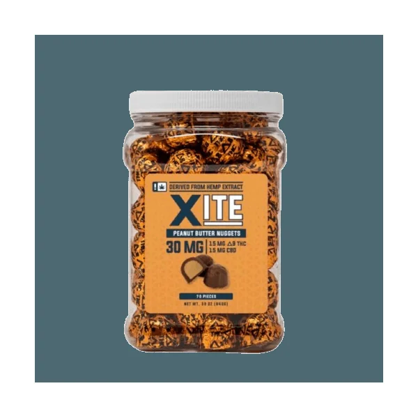 Xite Delta 9 / CBD Peanut Butter Nugget - 15mg:15mg