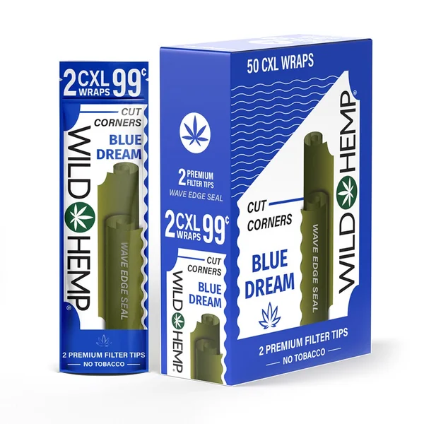 XL Hemp Wraps w/ Cut Corner Design (50 Wraps per Box) - Image 3
