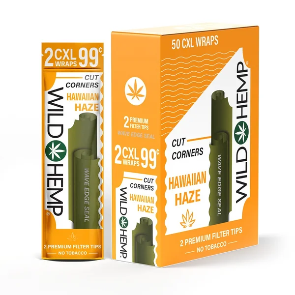 XL Hemp Wraps w/ Cut Corner Design (50 Wraps per Box) - Image 4