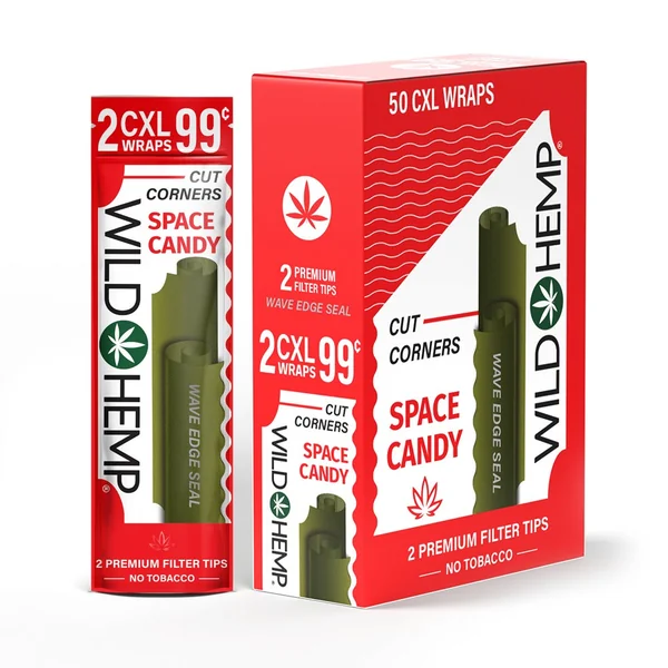 XL Hemp Wraps w/ Cut Corner Design (50 Wraps per Box) - Image 6
