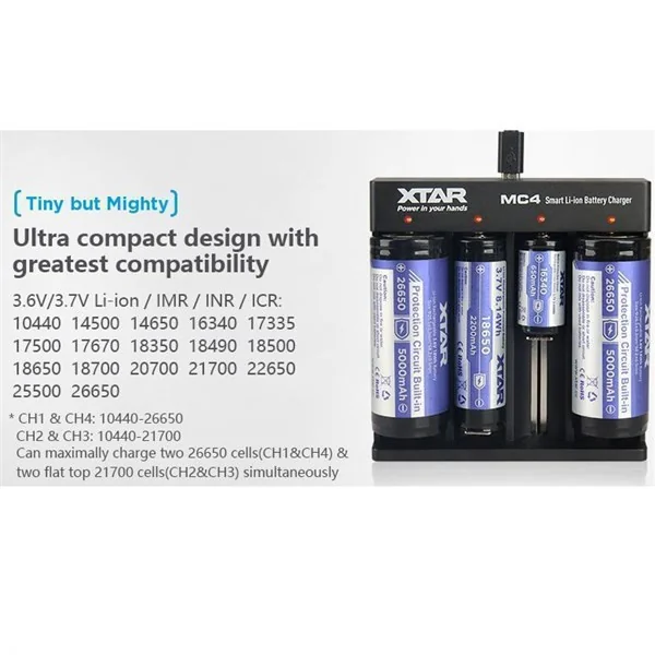 Xtar MC4 Battery Charger With UK Plug - Image 5