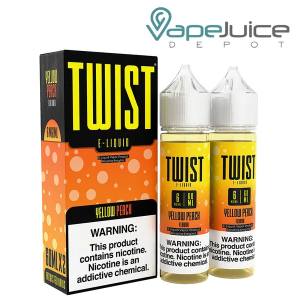 Yellow Peach Twist E-Liquid 120ml - Image 2