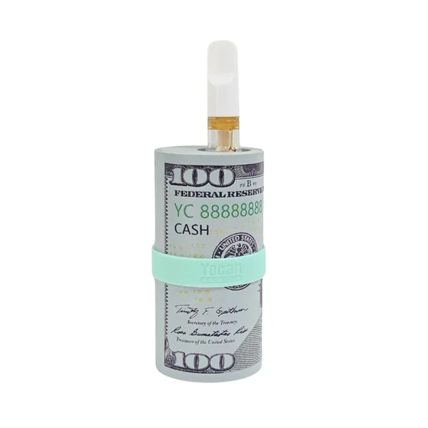 Yocan Black Cash 510 Cart Battery – Money Roll Design - Image 2
