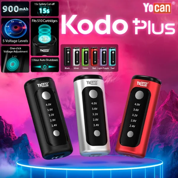 Yocan Kodo Plus – 900mAh OLED 510 Thread Cart Battery - Image 2