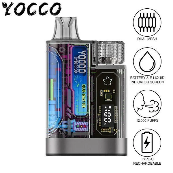 Yocco CyberPod 12K Disposable Vape 5 Pack 20mL - Image 2