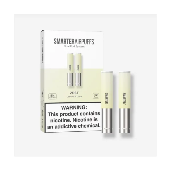 Zest - Smarter AirPuffs Flavored Nicotine Pods – Lemon & Lime - 2-Pack