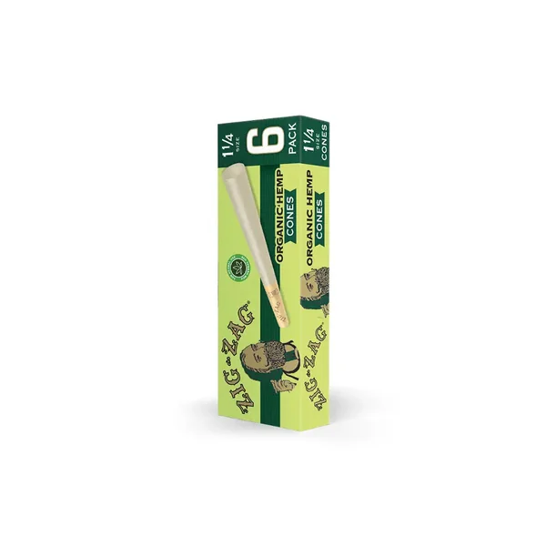 Zig Zag Organic Hemp Cones 1¼ Size 6ct (24/pack) - Image 3