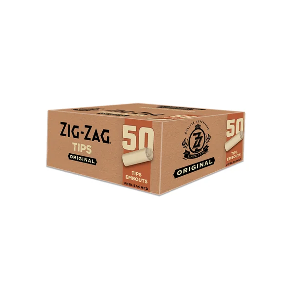 ZIG ZAG ROLLING TIPS (50 PK) - UNBLEACHED - ORIGINAL TIP