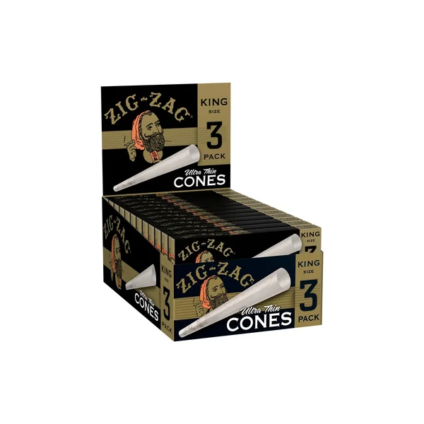 Zig Zag Ultra Thin Cones King Size 3ct (24/pack) - Image 2