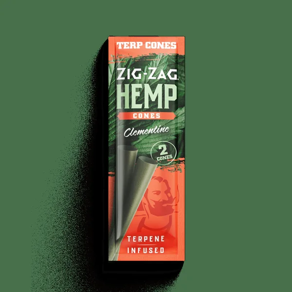 Zig-Zag Hemp Cones (15ct)-Clementine - Image 3