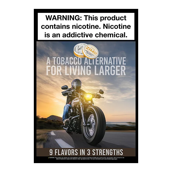 Zimo Pouches Motorcycle Poster 12" x 18"