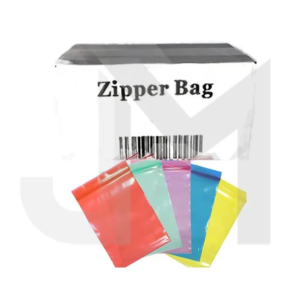 Zipper Branded 30mm x 30mm Red Bags