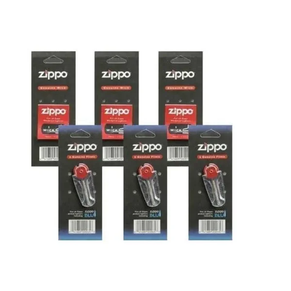 Zippo Genuine Flints & Wicks Variety Packs