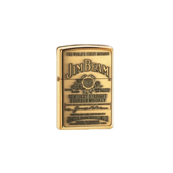 Zippo Lighter - 2007 Jim Beam Brass Emblem Brass