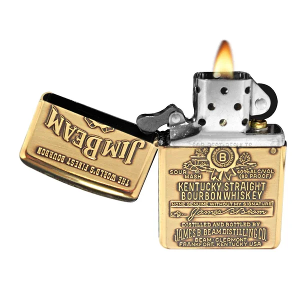 Zippo Lighter - 2007 Jim Beam Brass Emblem Brass - Image 2