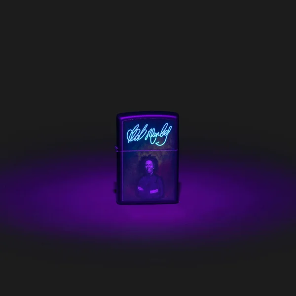 Zippo Lighter - Black Light Bob Marley - Image 2