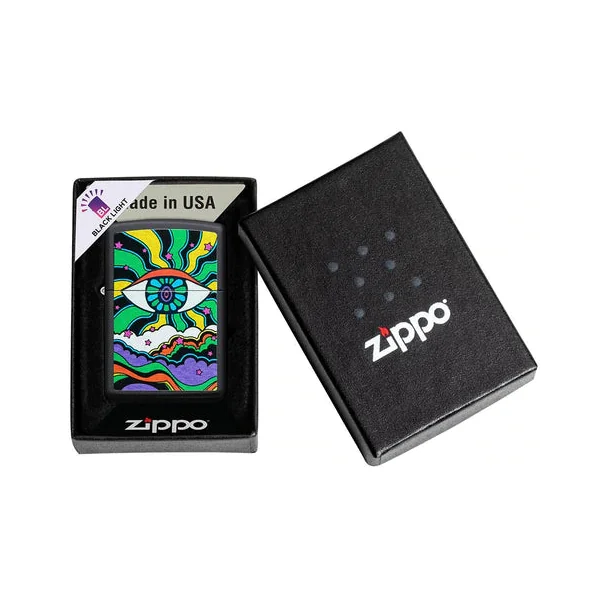 Zippo Lighter - Black Light Eye Design - Image 2