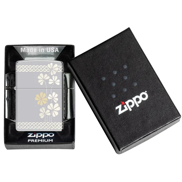 Zippo Lighter - Celtic Knot Clovers - Image 3