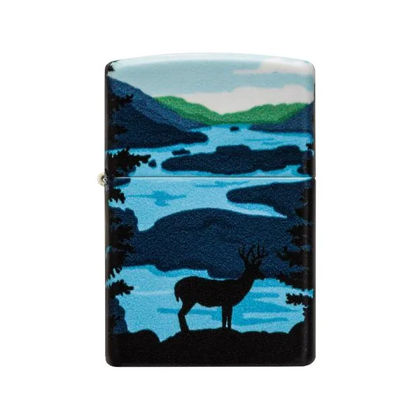 Zippo Lighter - Deer Landscape Design