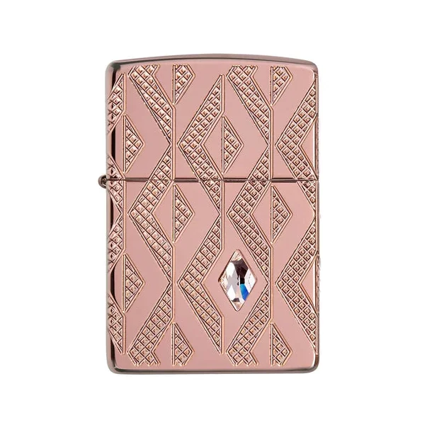 Zippo Lighter - Geometric Diamond Pattern