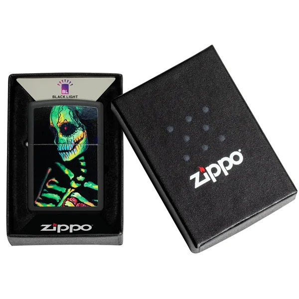 Zippo Lighter - Glowing Skull - Image 4