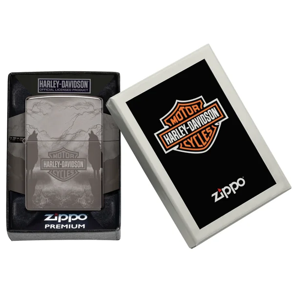 Zippo Lighter - Harley Davidson Howling Wolves - Image 2