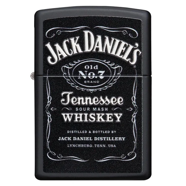 Zippo Lighter - Jack Daniel's Tennessee Whiskey on Black Matte