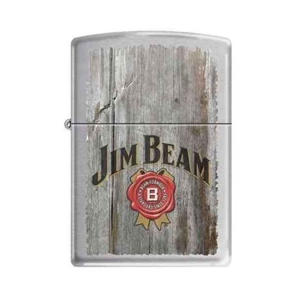 Zippo Lighter - Jim Beam Brushed Chrome