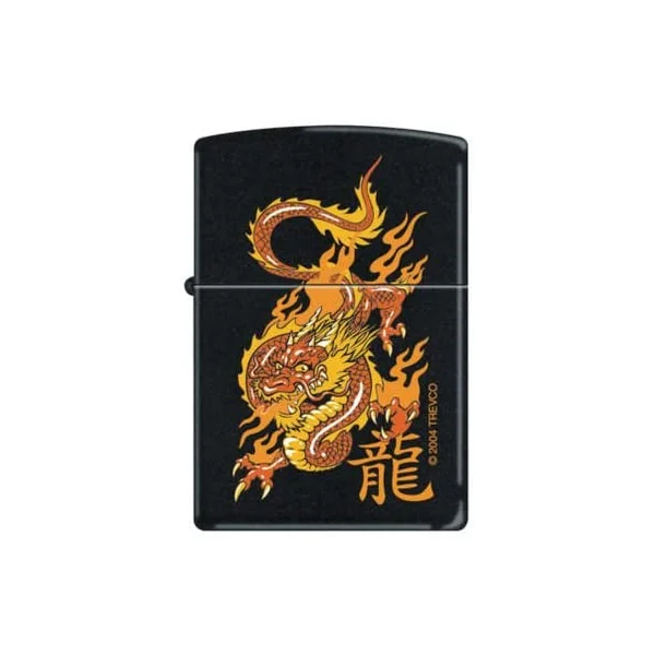 Zippo Lighter - Oriental Dragon Black Matte