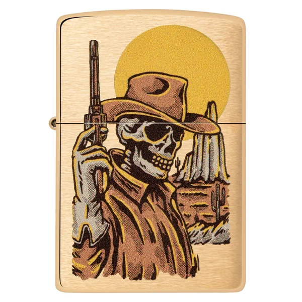 Zippo Lighter - Sepia Wild West Skeleton