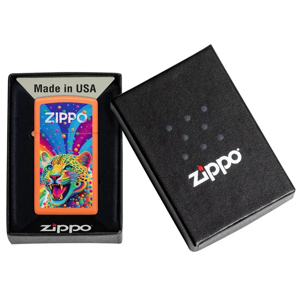 Zippo Lighter - Slim Pop Art Cheetah - Image 2