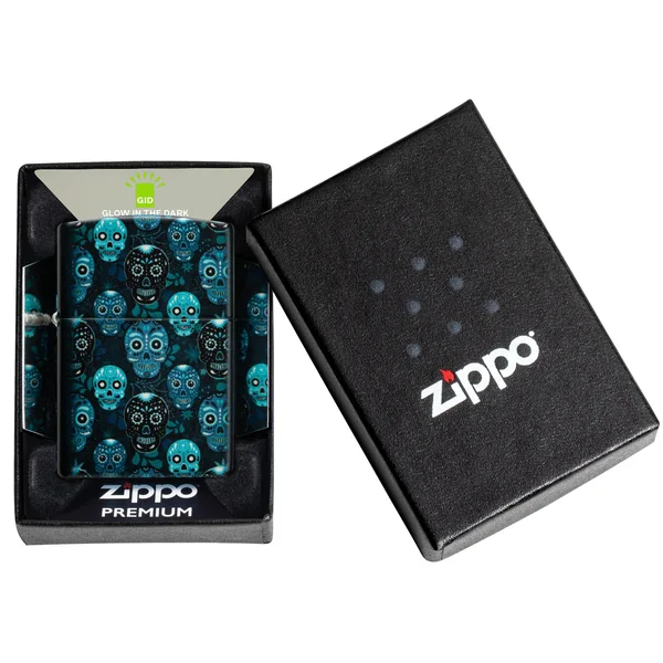 Zippo Lighter - Sugar Skulls Glow in the Dark - Image 2