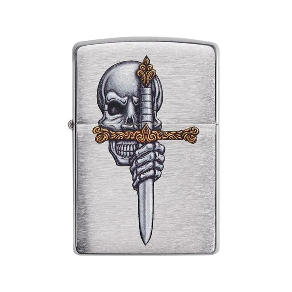 Zippo Lighter - Sword Skull