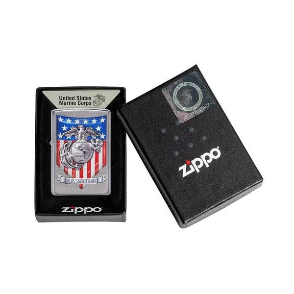 Zippo Lighter - U.S. Marine Eagle on Globe - Image 2