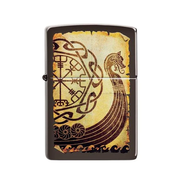 Zippo Lighter - Viking Warship Design