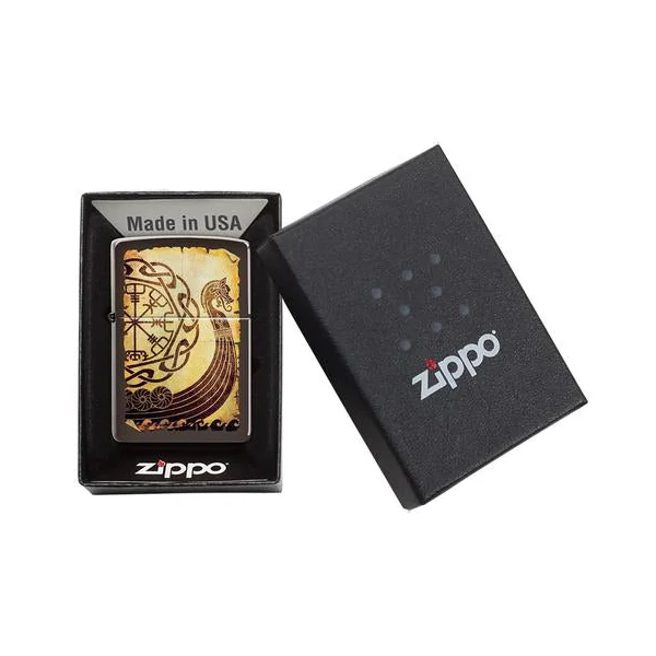 Zippo Lighter - Viking Warship Design - Image 2